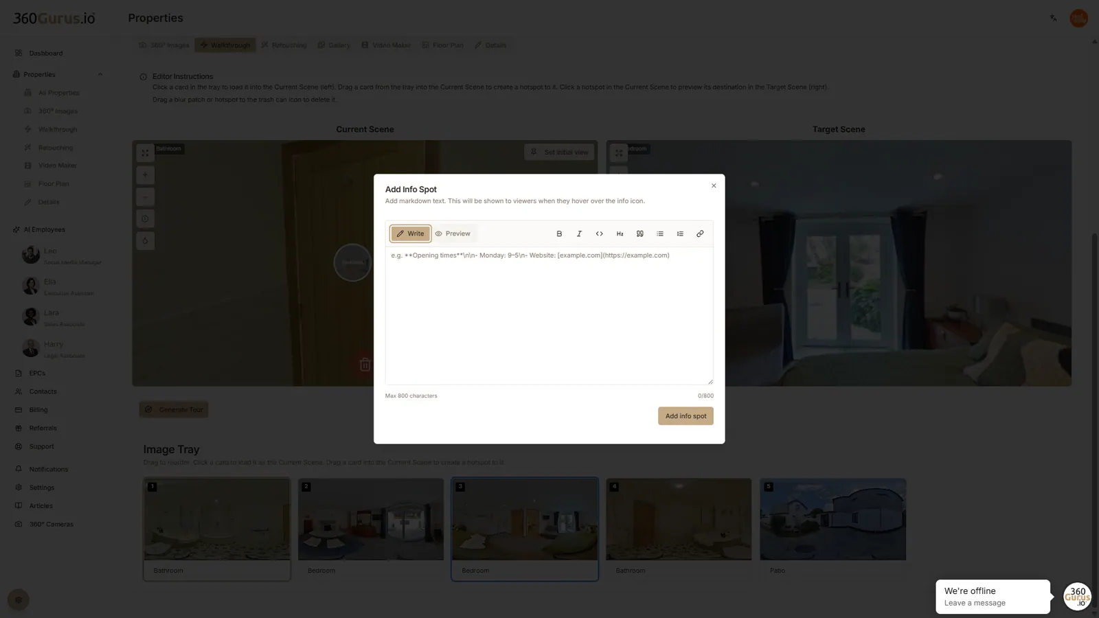 Adding Infospots